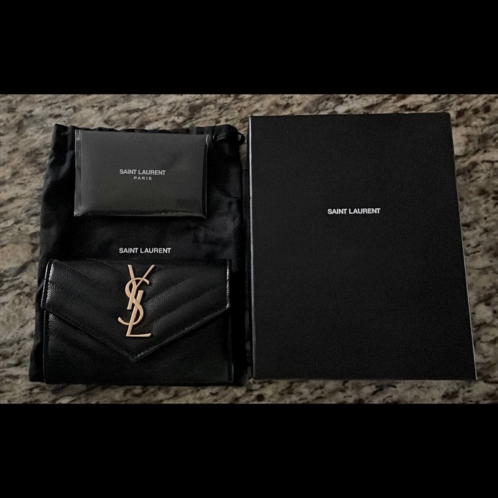 Monogram small YSL envelop wallet